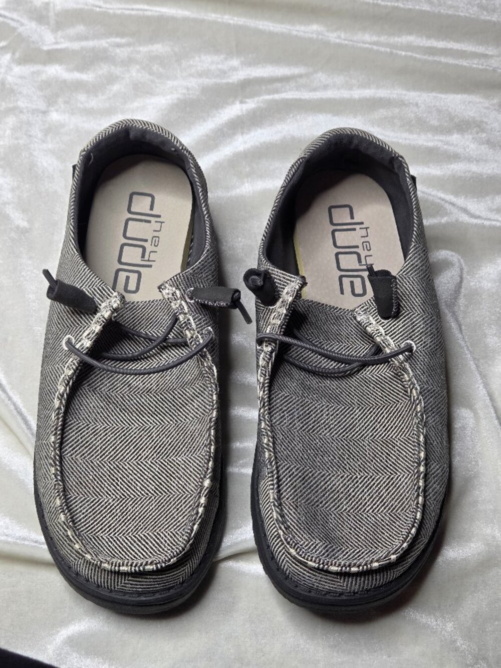 Hey Dude Wendy Herringbone Grey Women's Size 10 – Worn Once